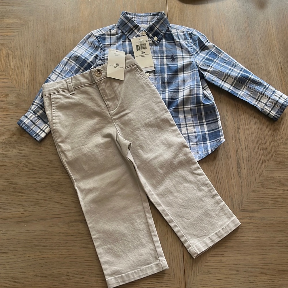 NWT Ralph Lauren Button-down Outfit Size 18m